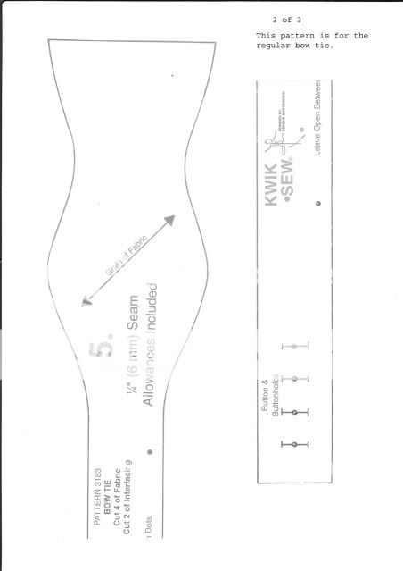 martha stewart bow tie pattern